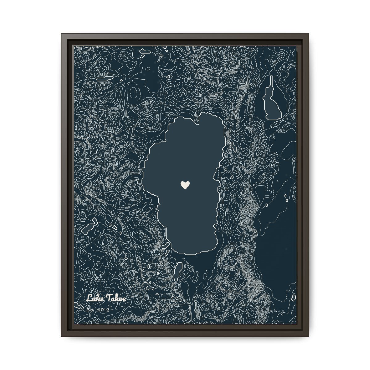 Lake Tahoe custom map art